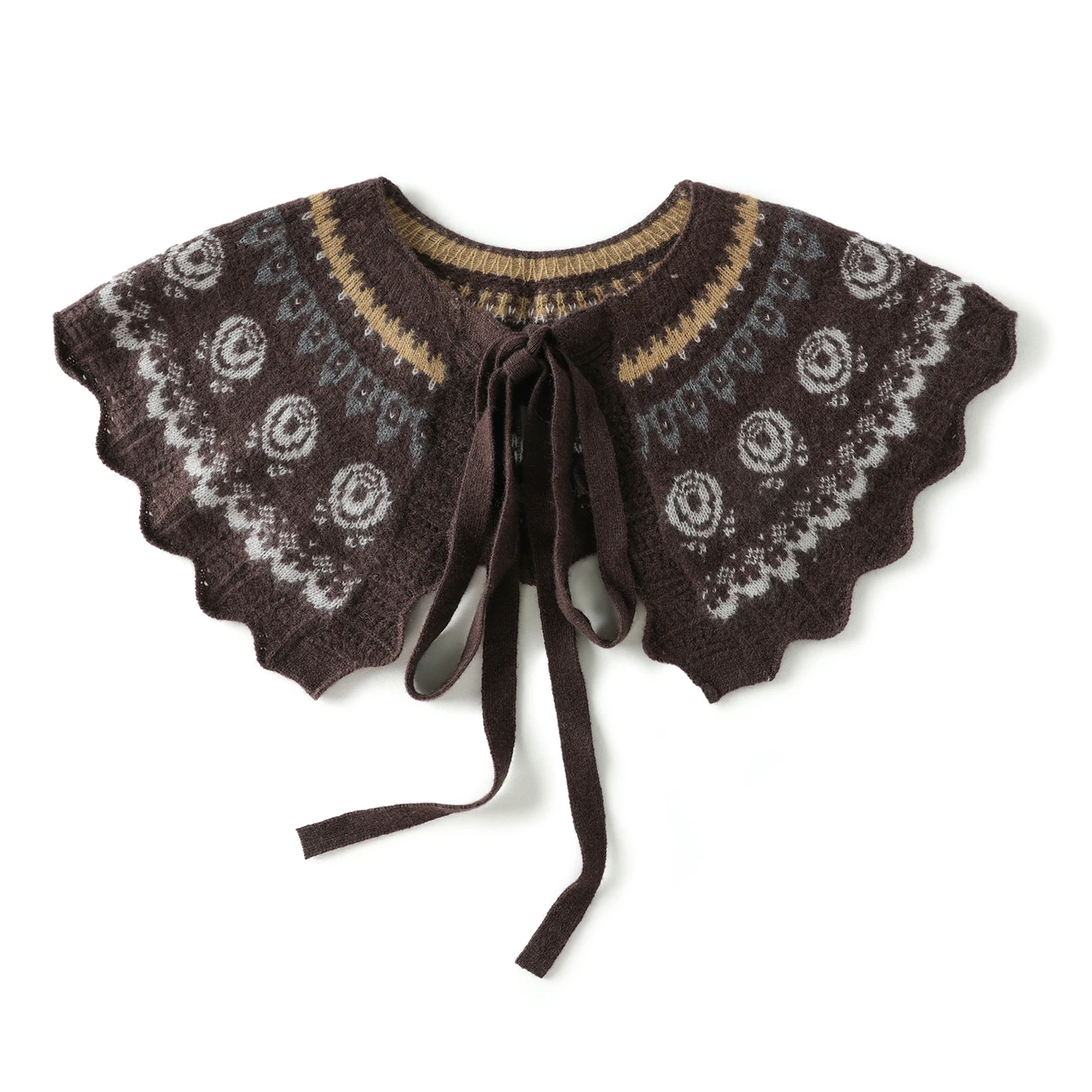 Echarpe-en-cachemire-pur-tricote-retro-avec-nœud-papillon-broderie-florale-protection-chaude-pour-le-cou-joli-bordure-polyvalente-ideale-pour-un-usage-decontracte