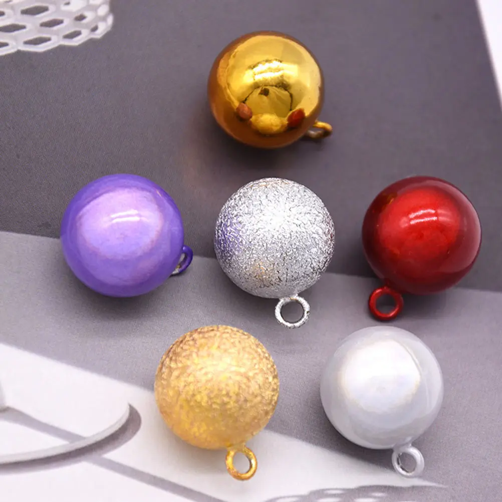 

4Pcs Bell Hanging Pendants DIY Jewelry Accessory Small Size Craft Charms for Christmas Valentine Birthday Decoration Kits