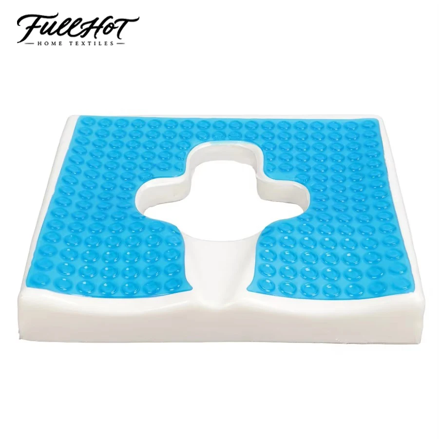 

FULLHOT Anti Bedsore Cushion Breathe Freely Fiber Material T Shaped Opening Triangular Slope Design Tailbone Hemorrhoid Pad