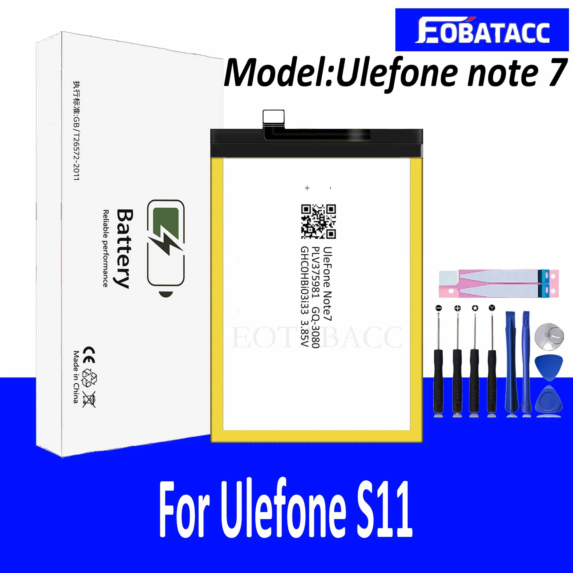 

EOTABACC 100% Original New Replacement Battery Ulefone Note 7 For Ulefone S11/S 11 Phone Battery+Tools