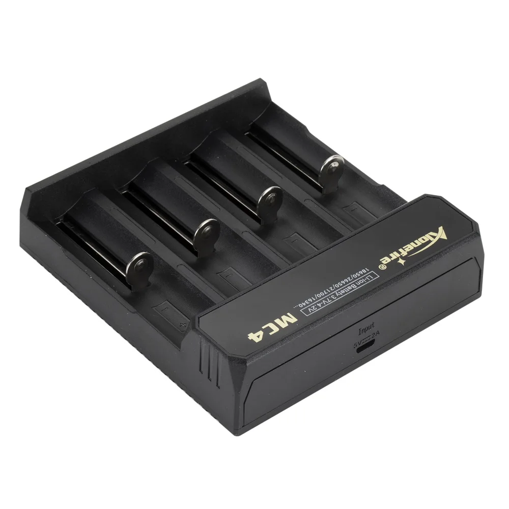 4-Channel 5V 2A USB Charger For 3.7v Rechargeable Li-ion Battery 26650/16340/14500/21700/18650/10440 Flashlight Headlamp Torch
