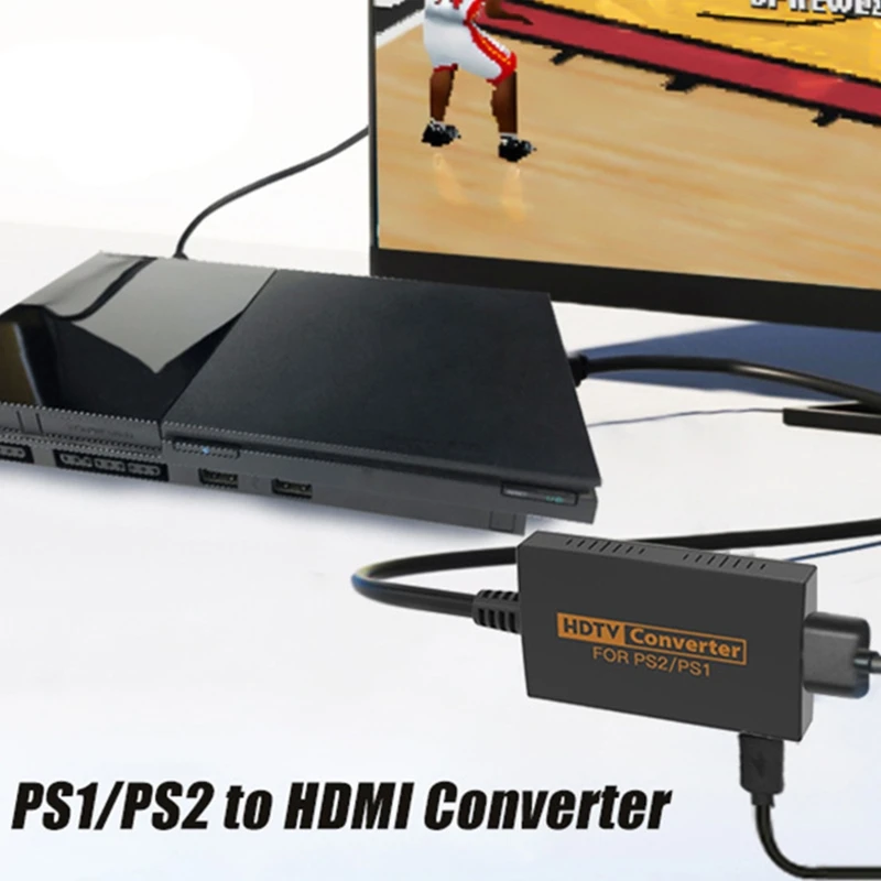 For PS1/2 to Converter Adapter Video Converter for HDTV Monitor High Defination 720P 1080P Cable