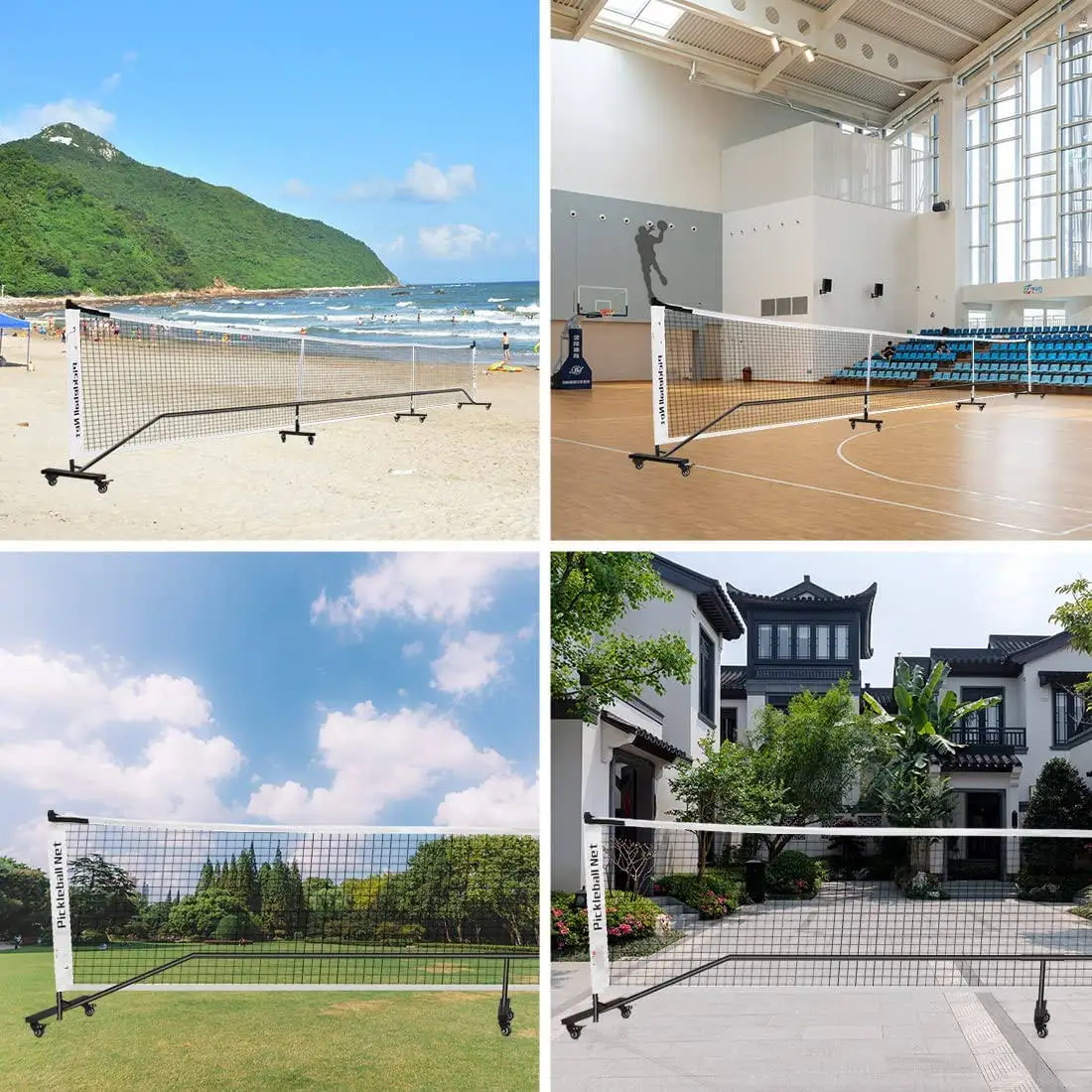 

Automatic Portable Tennis Pickleball Net Set for Adults Carbon PE Material Honeycomb Core for Training for Backyard Driveway Use