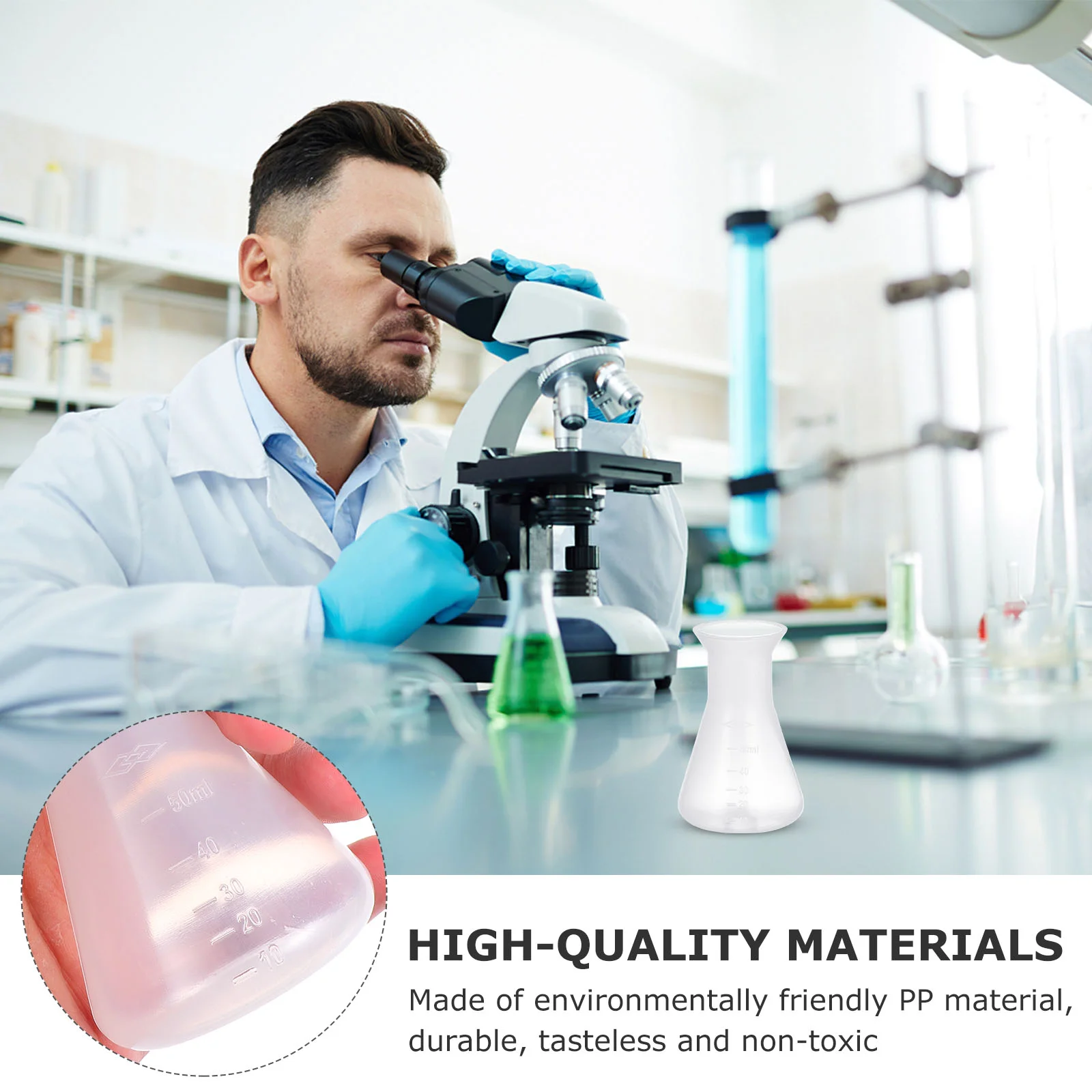 5 Pcs Flask Plastic Erlenmeyer Conical Flasks Tool Erlenmyer Laboratory Glassware Chem for Kids Child