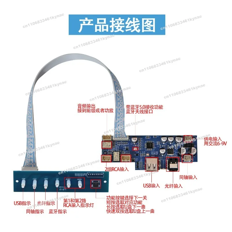 Suitable for SJ02 DAC Enthusiast HiFi Decoding Board 192KHz 24BIT Fiber Coaxial USB