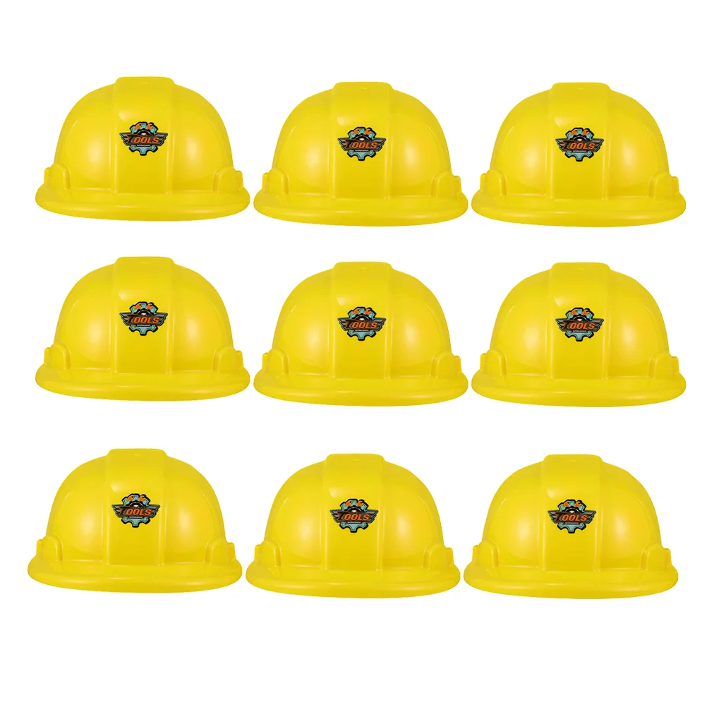 Toy Construction Hat Party Supplies Kids Yellow Worker Caps Plastic Hats Building Dress Plaything Helmets for Adults