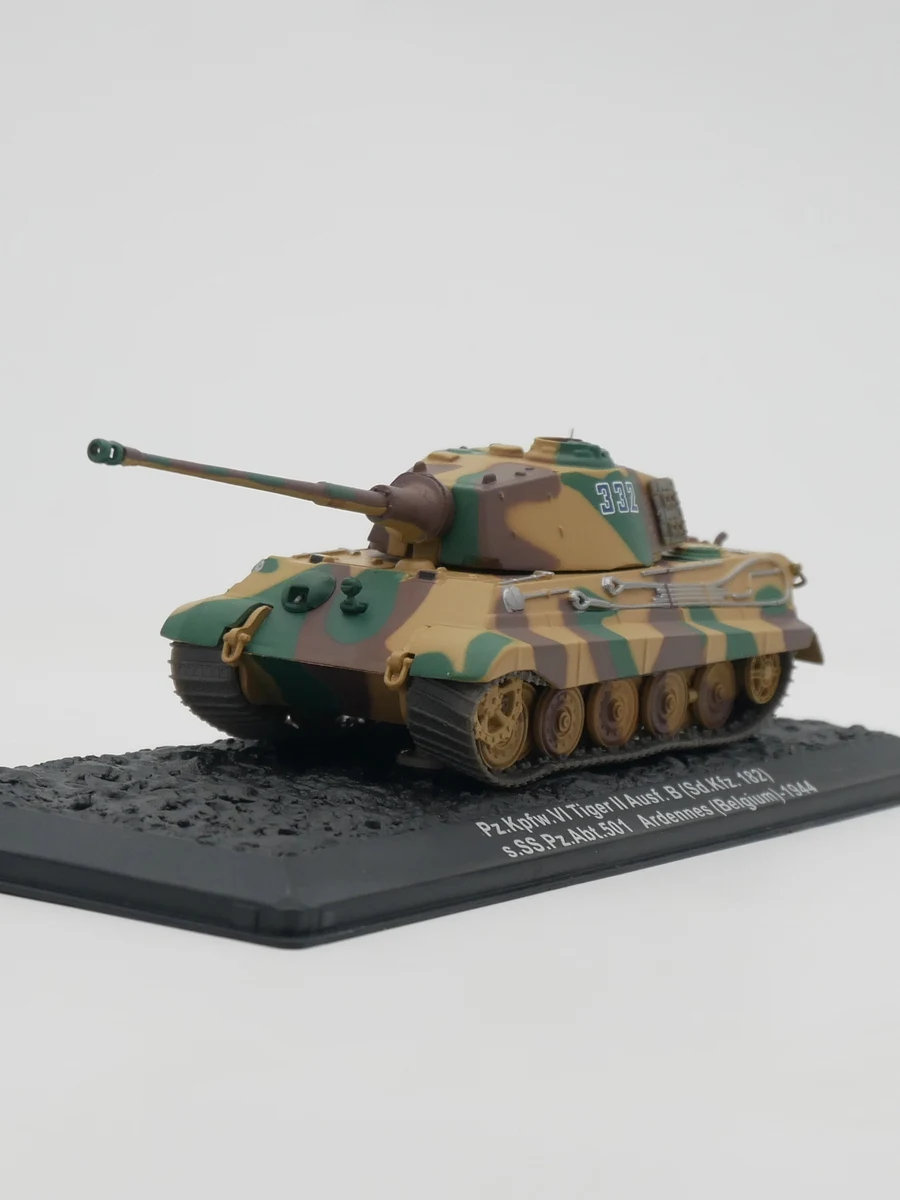 Moulé sous pression Ixo 1:72 échelle Pz.Kpfw VI Tiger II Ausf.B char tigre allemand modèle militaire en alliage modèle de voiture jouet à collectionner cadeau Souvenir