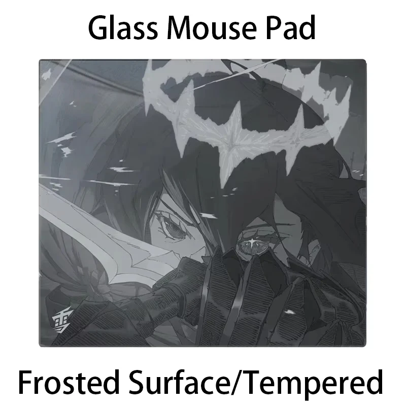Japanese Glass Mouse Pad Sora Game Mouse Pad Customized Pattern Tempered Gaming Desk Mat Fps Esports Gaming