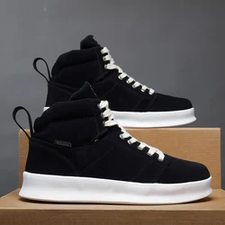 Designer Men's Sneakers Brand Men Leather High-Top Skateboarding Shoes Breathable Hip hop Shoes Street Shoe Zapatos Para Hombres