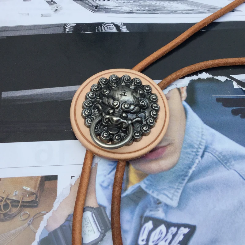 Original design Chinese style bolotie alloy retro Dragon King bite ring bolo tie for men personality neck tie fashion accessory