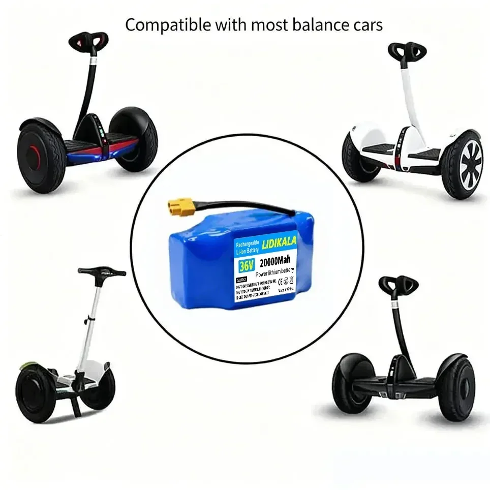 Neues Upgrade 10S2P 36V 20000mAh Lithium-Akku-Pack mit eingebautem BMS-Schutz, Ersatzakku für selbstbalancierende Roller, Hoverboards und elektrische Einräder. – Detail 2