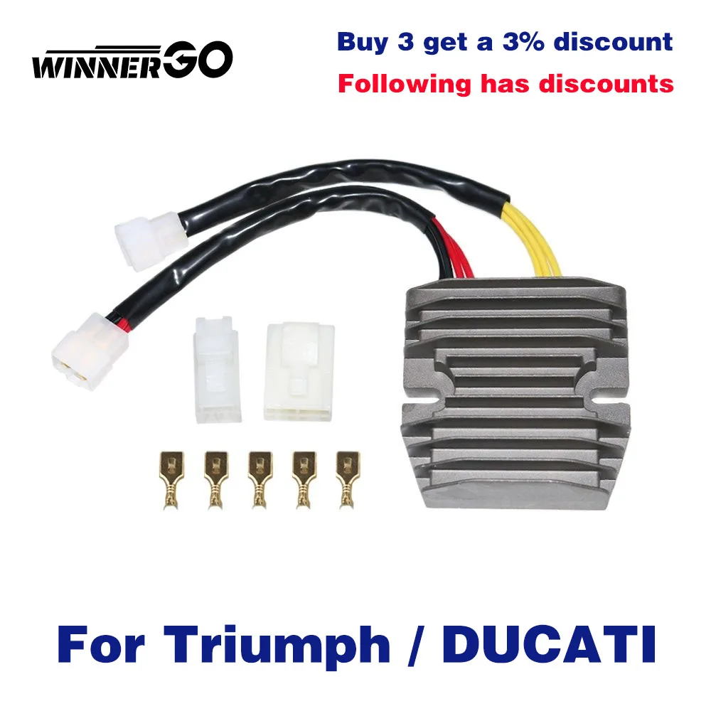 WINNERGO T1300560 Voltage Regulator Rectifier For Triumph Sprint St 1050 2005-201 Tiger 1050 Ducati 1098 Multistrada 1000