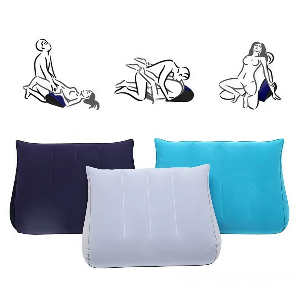 وسادة متدفقة على شكل إسفين، وسادة قابلة للنفخ، وسادة يوجا ناعمة متعددة الوظائف من مادة PVC، لعبة دعم موضعية قابلة للطي، لعبة للبالغين