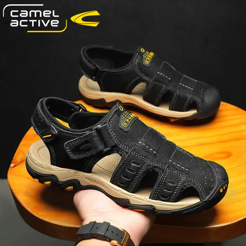 Camel Active Hot Sale New Fashion Summer Leisure Beach Men Shoes High Quality Leather Sandals The Big Yards Men\'s Sandals LT2188