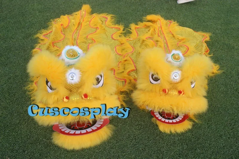 Christmas Premium Blinking Eyes Chinese Traditional Culture Lion Dance Puppet Mascot Costume For Kid Outfit Dress Carnival Fest