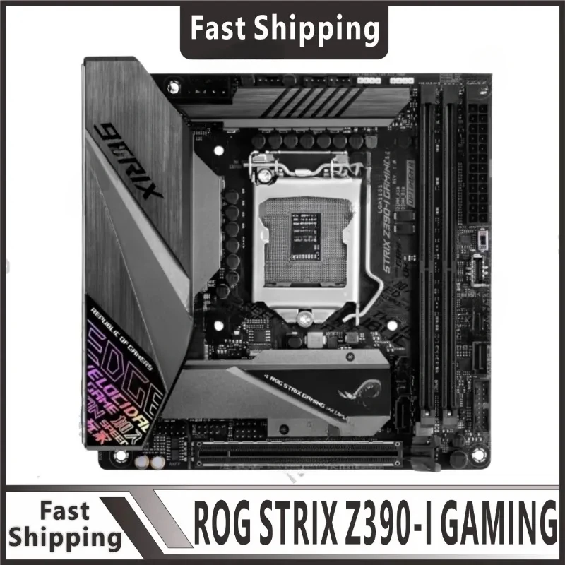 90% New Z390 ROG STRIX Z390-I GAMING-ITX Motherboard LGA 1151 2 × DDR4.2 PCI-E 3.0 USB3.1