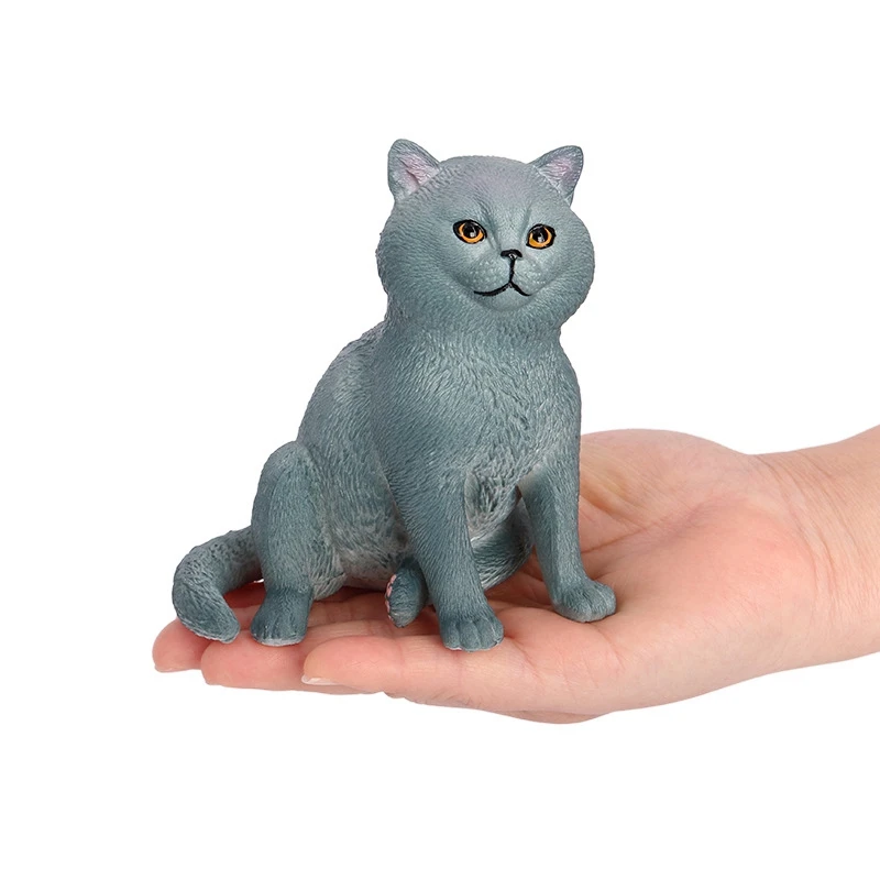 

Реалистичная британская короткошерстная модель кошки, домашнее животное, британский блюз, котенок, украшение для рабочего стола