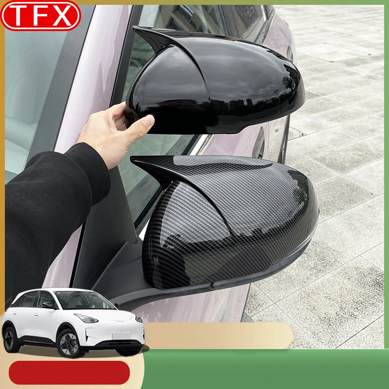 For Geely EX2 Geome Xingyuan 2025 2026 Car Styling Rearview Mirror Cover Protector Side Mirror Cap Exterior Trim Kit Accessories