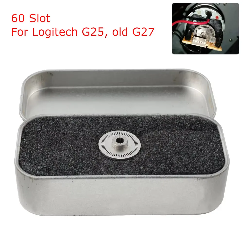 60 Slot Simulator Steering Wheel Optical Encoder Replace For Logitech G25 Old G27 Upgrades Automobile parts