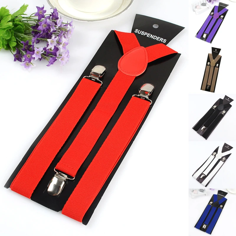 New Adjustable Suspenders Elastic Leather Y-Back Braces Straps For Men Women Kids Pants Shirt Girl Skirt Accessories