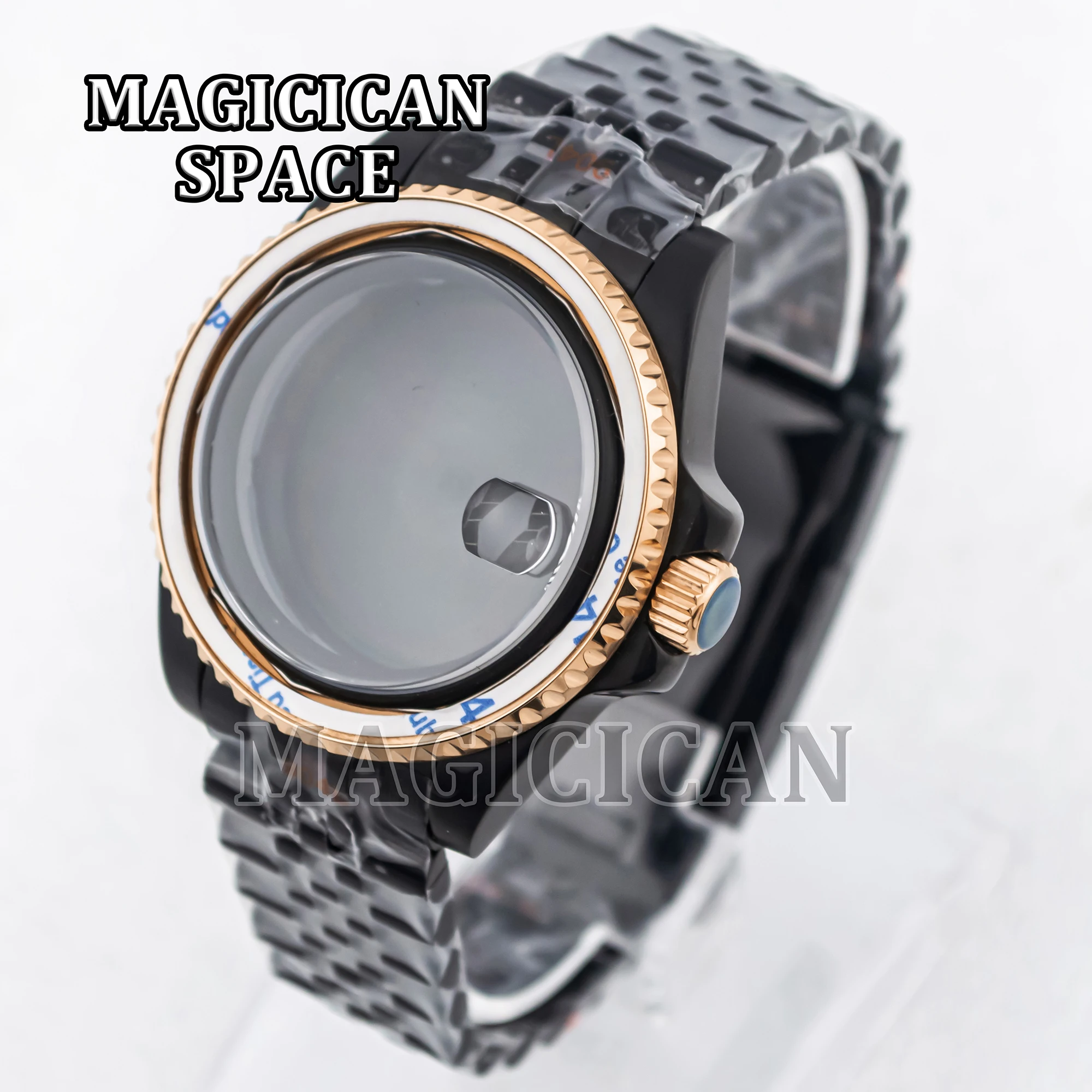 40mm NH35 Watch Case New Jubilee Bracelet Sapphire Glass Stainless Steel for NH34/NH35/NH36 Movement 28.5mm Dial SUB GMT Case