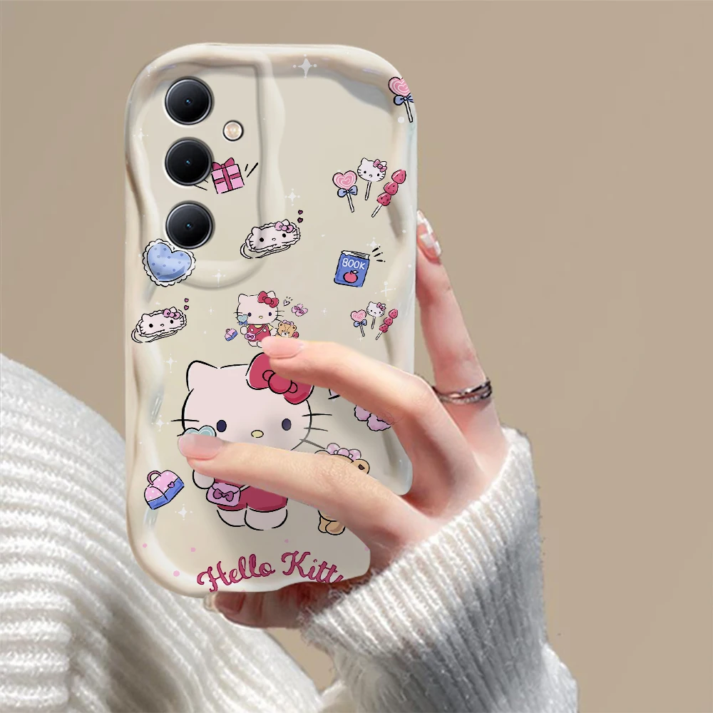 Cinnamoroll hello kitty 3D Wave Case For Xiaomi Mi 14 12 12T 11 Lite Poco M6 X6 X5 X4 F4 X3 M3 Pro 4G 5G Soft Silicone Cover