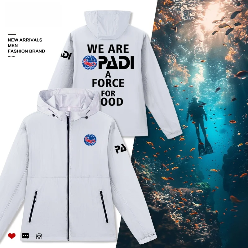 

Одежда с логотипом Padi для защиты от ультрафиолета, защита от солнца, памятная футболка, модная свободная футболка для дайверов и тренеров