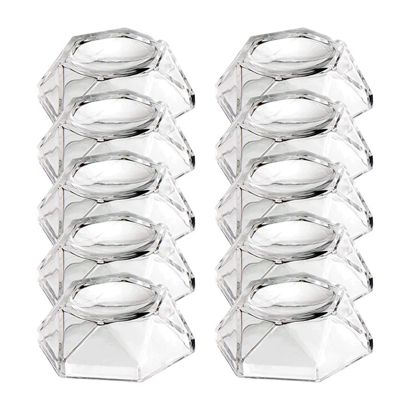 10Pcs Acrylic Sphere Display Stand Holder - Clear Crystal Ball Display Base - For Softball Tennis Ball