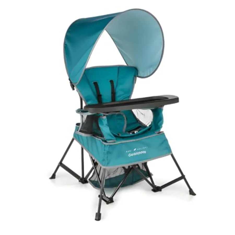 

Portable Baby Chair for Indoor and Outdoor Use with Sun Canopy Teal Color 3 Growth Stages Lightweight and Adjustable Design