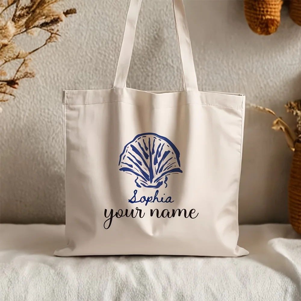 Custom Beach Bridal Tote Bag, Personalized Bachelorette Party Gift Bag for Bride & Bridesmaid, Reusable Wedding Shower Bag