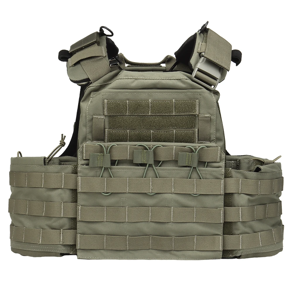 CPC Tactical Vest Cage Plate Carrier Magazine Pouch Panel Quick Release Cummerbund EVA Pad Plate Baffle Paintball Hunting Vest