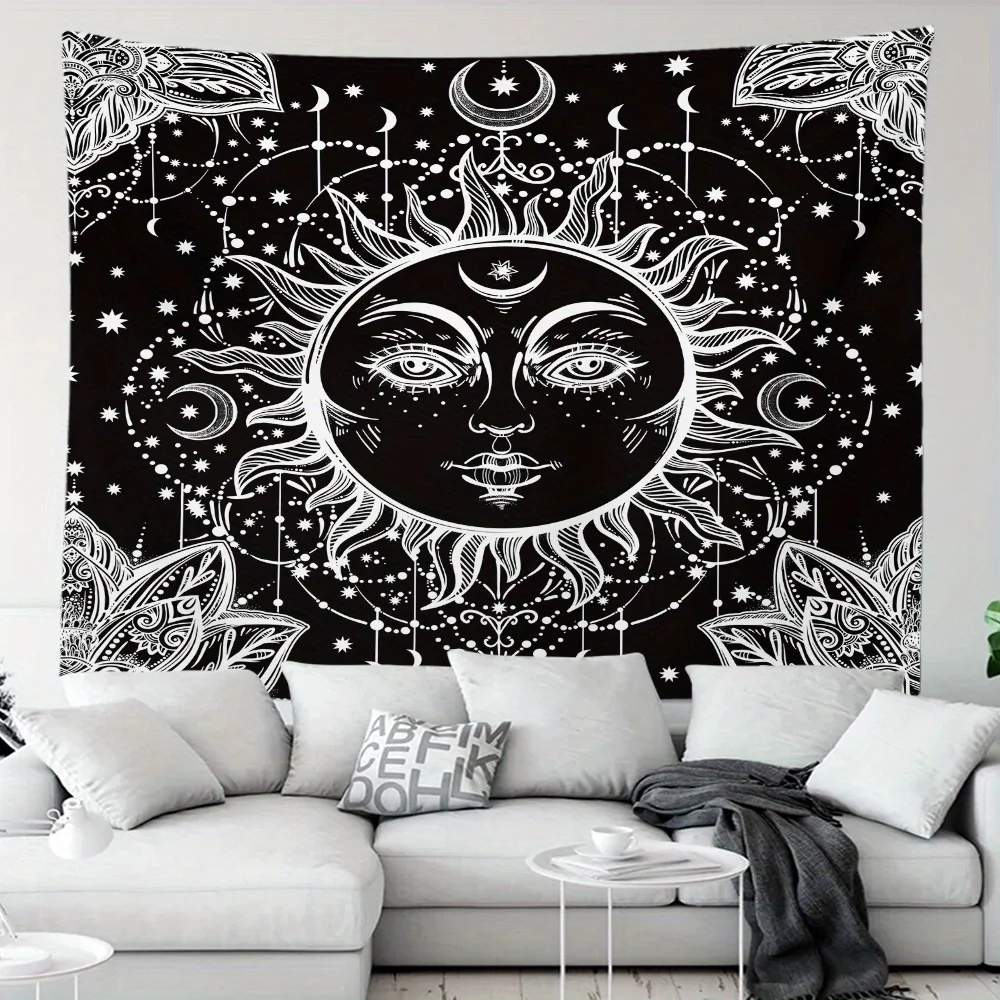 Sun & Moon Tapestry Background Cloth Hanging Cloth Bedroom Bedside Decorative Rental Dormitory Tapestry