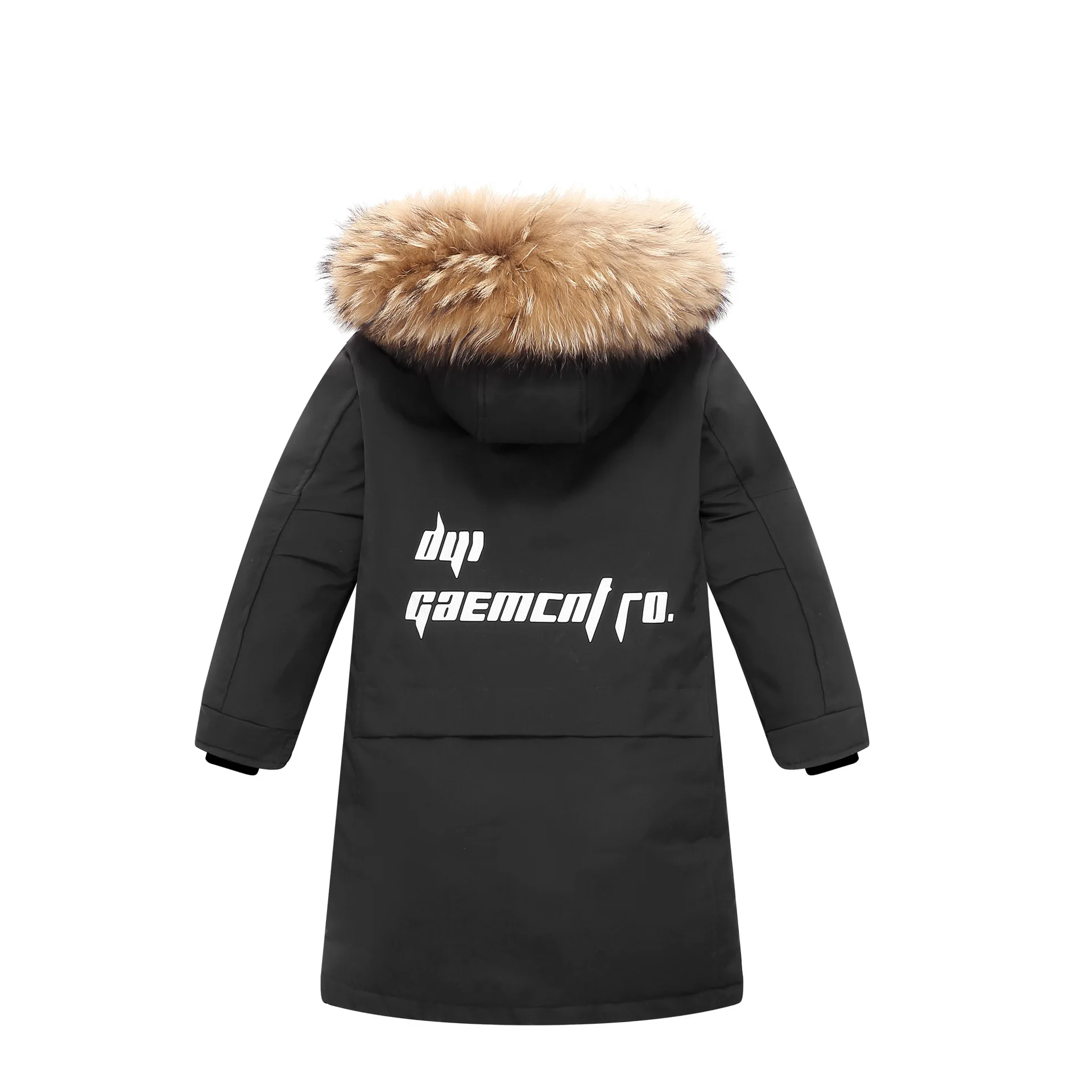 2024 Winter Children Down Jacket For Boys Real Raccoon Fur Hooded Waterproof Teenage Boys Jacket 3-16 Years Kids Outwear Coat