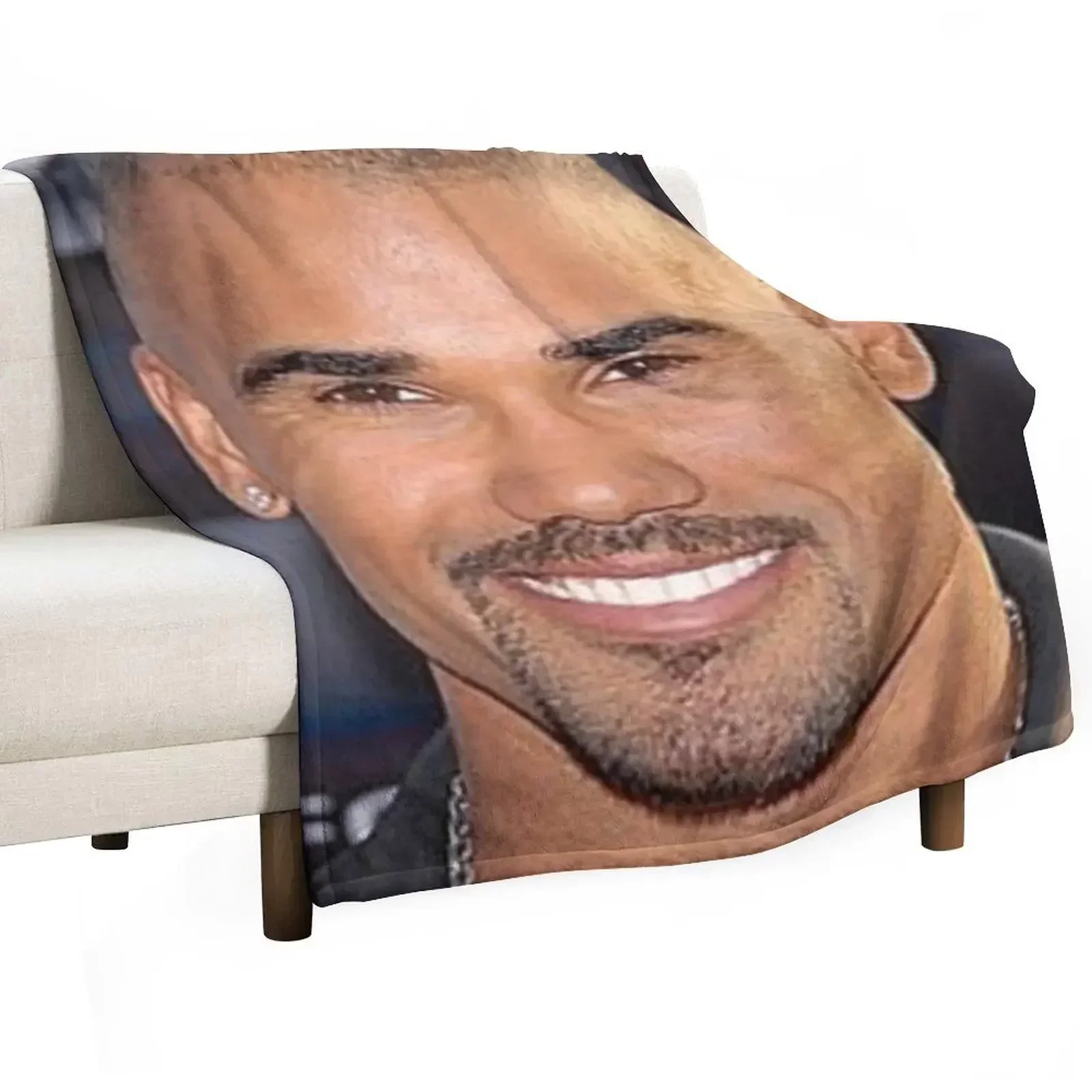 shemar moore Throw Blanket Camping Flannel Fabric Blankets