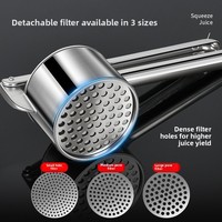 Aluminum Alloy Manual Citrus Juicer Press Potato Masher Vegetable Water Dehydrator Kitchen Gadget for Orange Lemon Lime