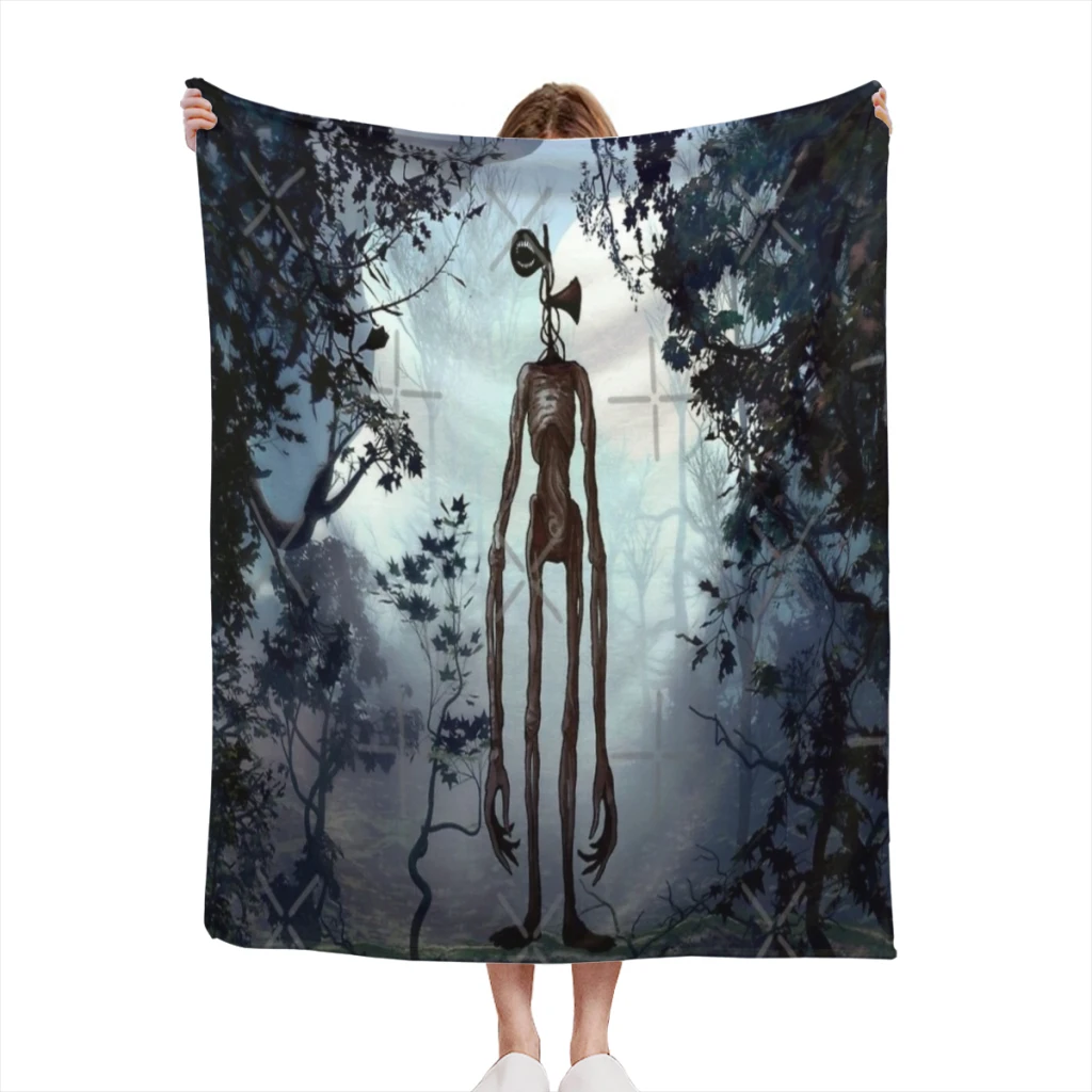 

Siren head in dark forest Summer Blanket Thin Blanket Comforter Flannel Soft throw Blankets Warm Home and decoration