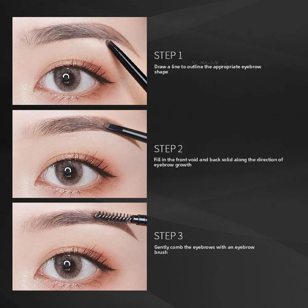 ดินสอเขียนคิ้ว Clear Shaping Eyebrow Gel 2 in 1 Double-head Long Lasting Brow Tattoo กันน้ํา Eyebrow Enhancers Tint เครื่องสําอาง