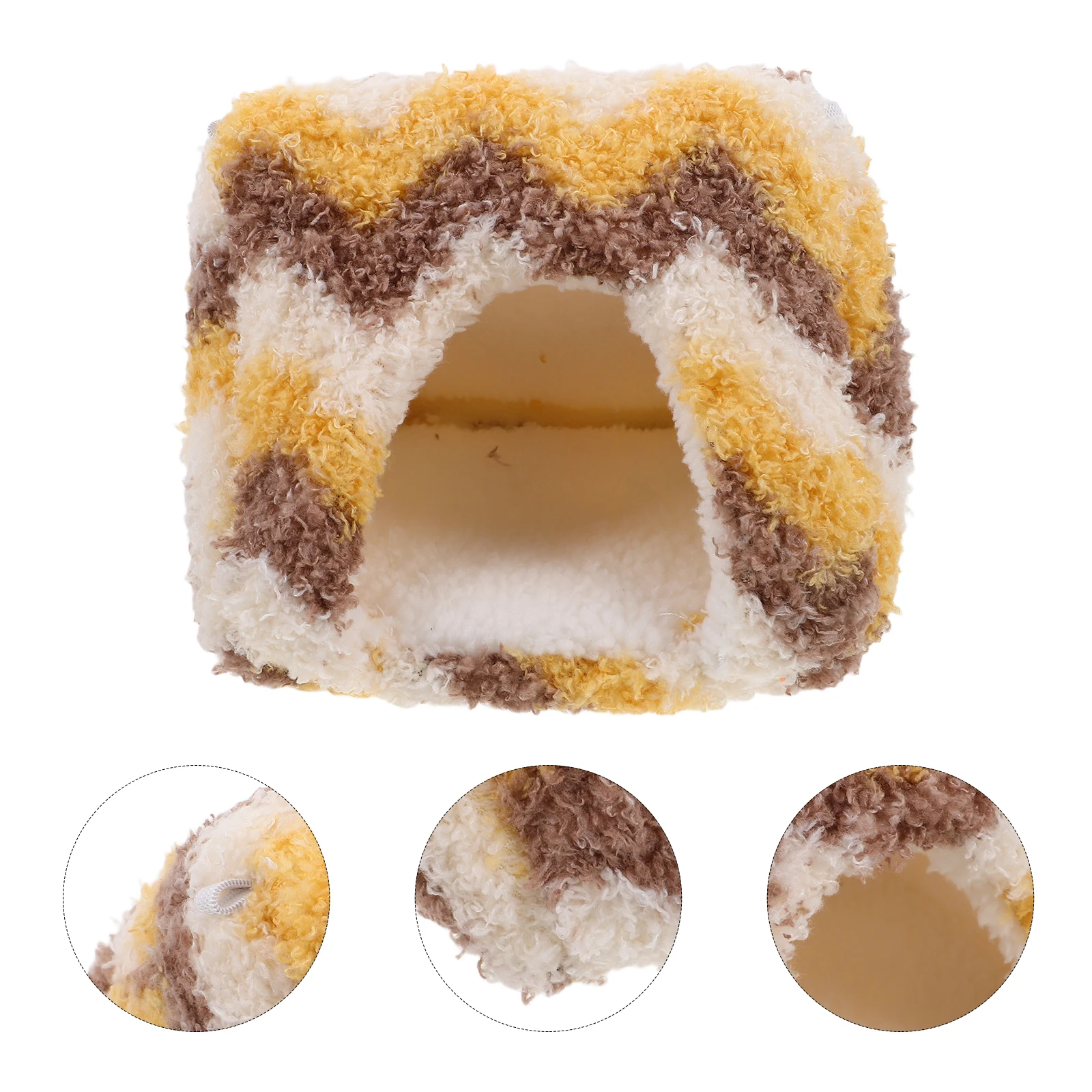 

Pet Warm Nest Hamster Sleep Beds Winter Chinchilla Coral Fleece Hideout House Hibernation