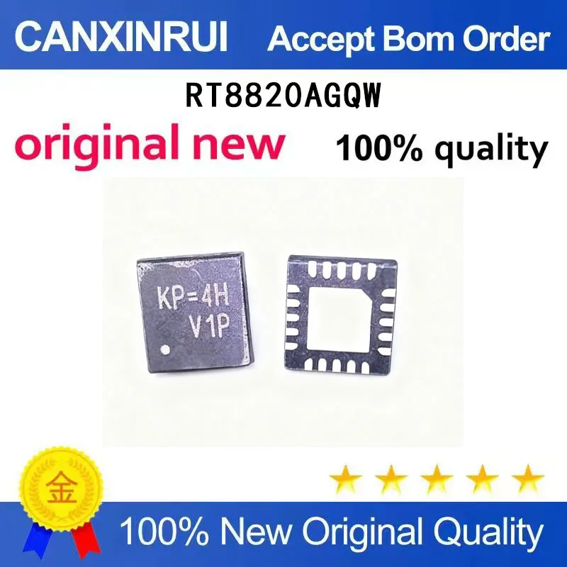 

(5-100 Pieces) RT8820AGQW RT8820A silk screen KP=KP=KP=4H brand new stock QFN-20