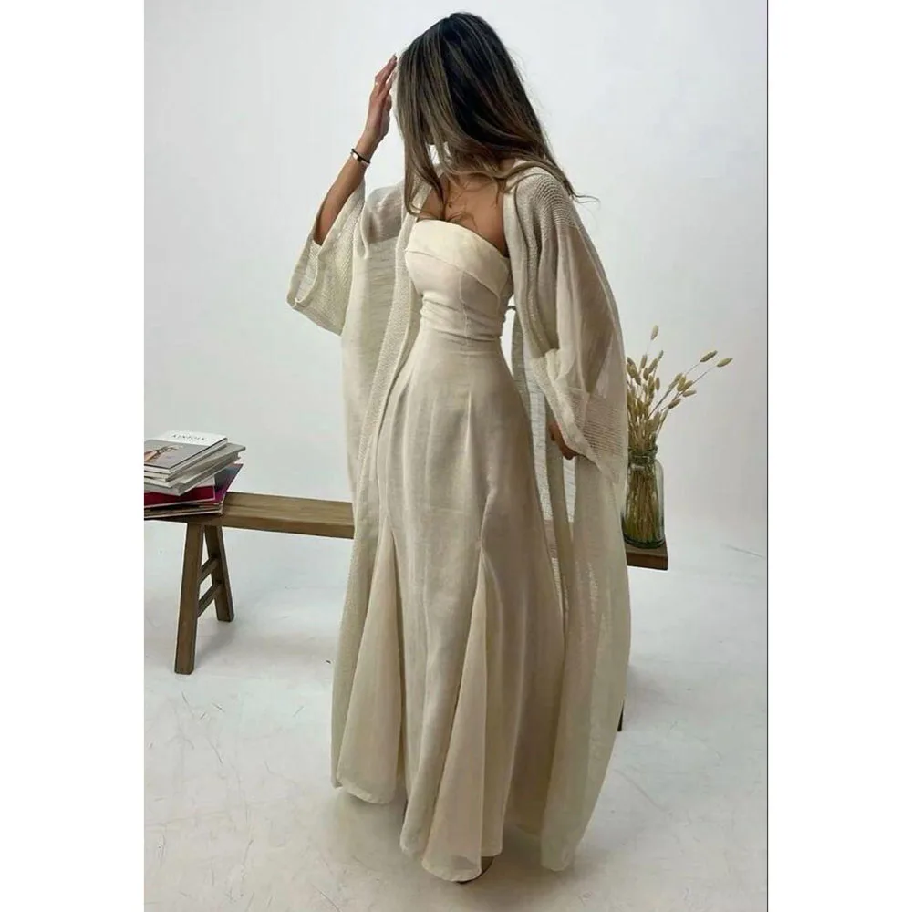 

Design Evening Dresses Strapless Single Dress No Cape A Line Sexy High Quality Banquet Celebrity Prom Party Female Gowns