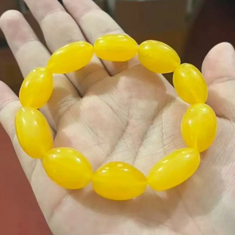 The Second-generation Yellow Honey Irregular Single-circle Bracelet, Versatile and Simple Jewelry Handicrafts