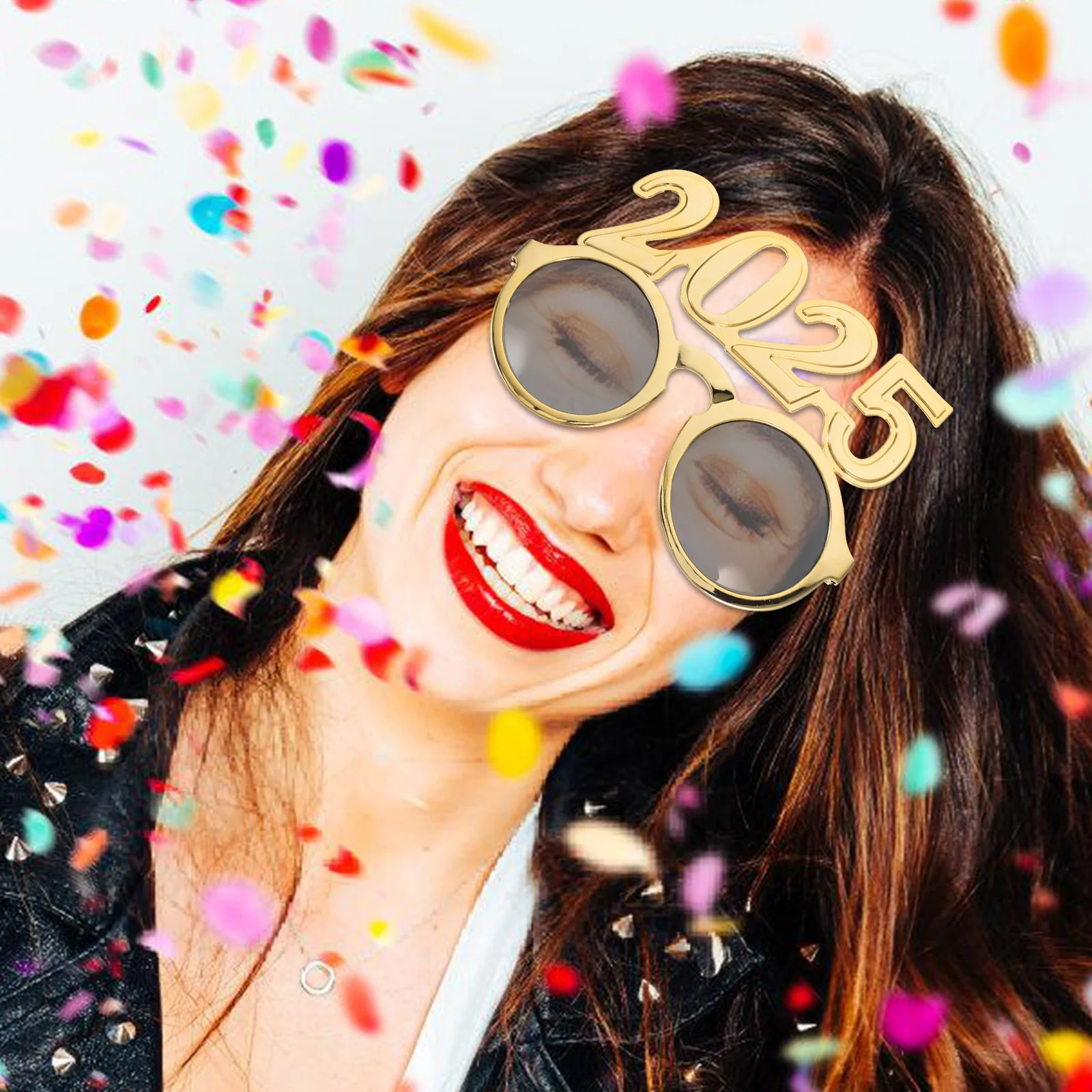 

Digital Glasses Funny Eyeglasses 2025 New Year Photo Booth Props Graduation Party Supplies Novelty Accessories ABS Material