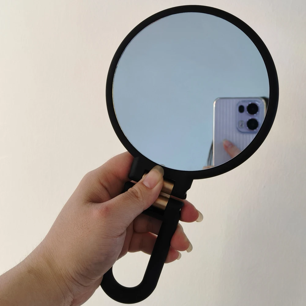 10/15/20/30X Vergrößerungsspiegel Trinkbare Hanheld-Make-up-Spiegel mit Griff, verstellbare Drehung, doppelseitiger Kosmetikspiegel