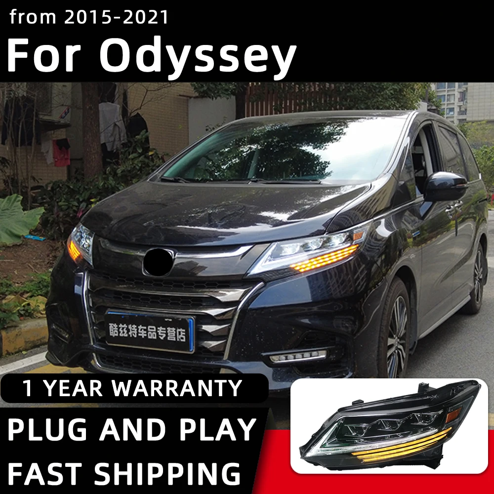 

Car Styling Headlights for Odyssey LED Headlight 2015-2021 Odyssey Head Lamp DRL Signal Projector Lens Automotive