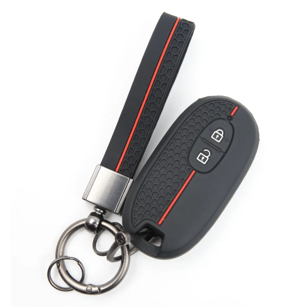 Protective Silicone Key Cover For Suzuki Wagon R Every Hustler Palette Solio Alto Lapin Spacia with buckle strap