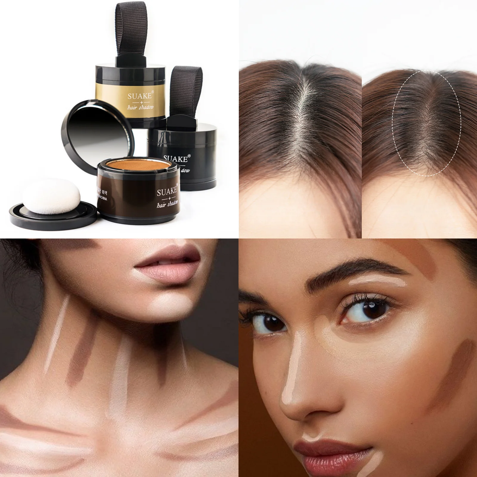 Modifica dell'attaccatura dei capelli 1PC, polvere naturale, che non sbiadisce, polvere per la modifica del contorno del viso e del corpo, regalo per le vacanze