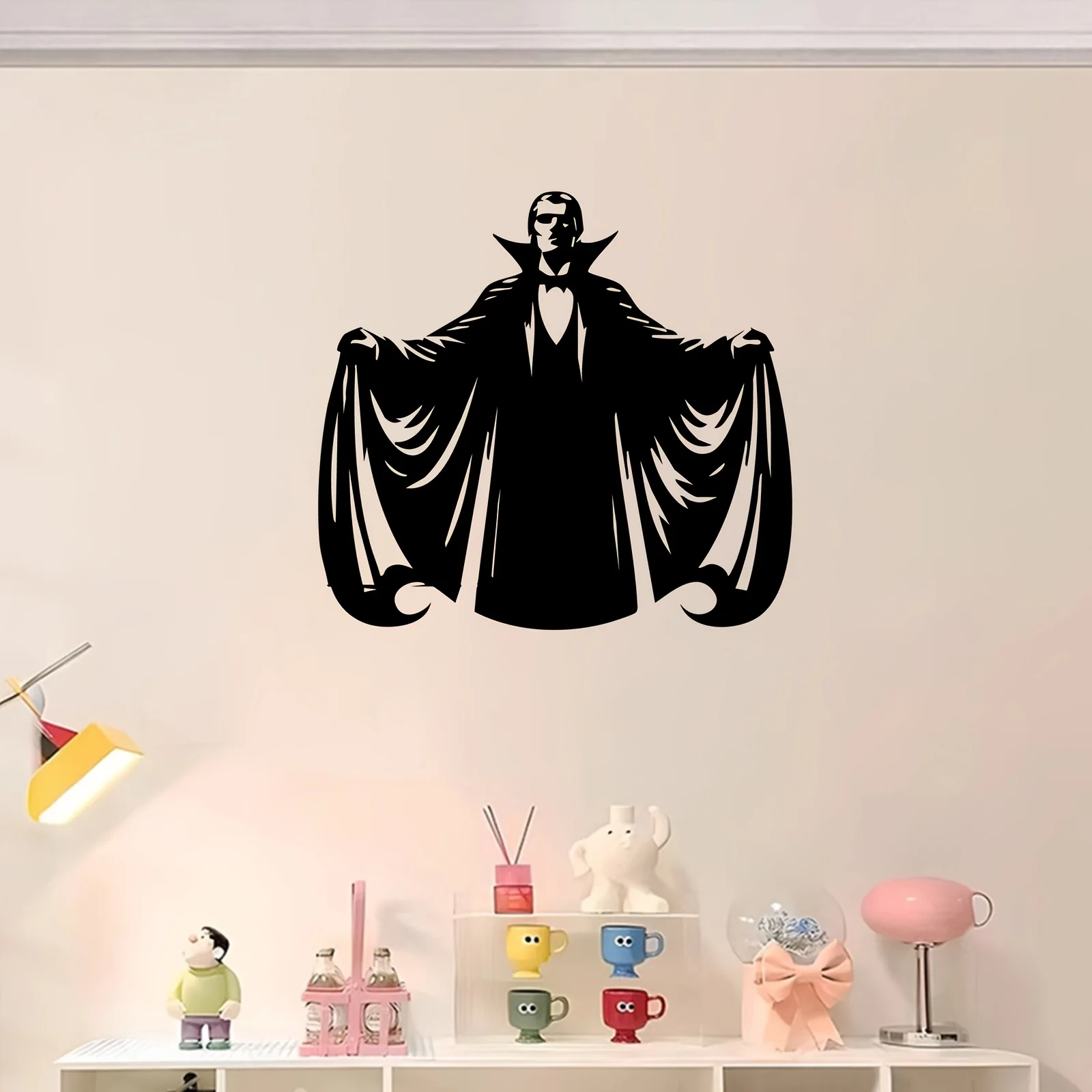 CIFBUY Metal Wall Art Gothic Vampire Sculpture Halloween Decor Weather Resistant Iron Mural Indoor Living Room Outdoor Garden Fe