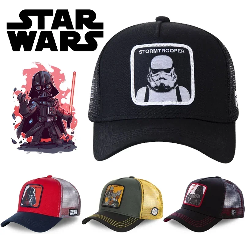 Star Wars Czapki z daszkiem Moda Mężczyźni Kobiety Regulowana czapka z daszkiem Outdoor Sports Hip Hop Mesh Trucker Hats Casual Sun Hat Gifts