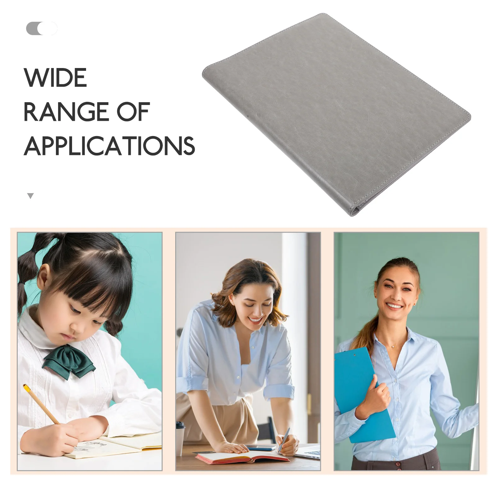

Pu Notebook Binder Loose Leaf Holder Storage Board A4 Size Portable Paper Organizer File Folder For Office Study