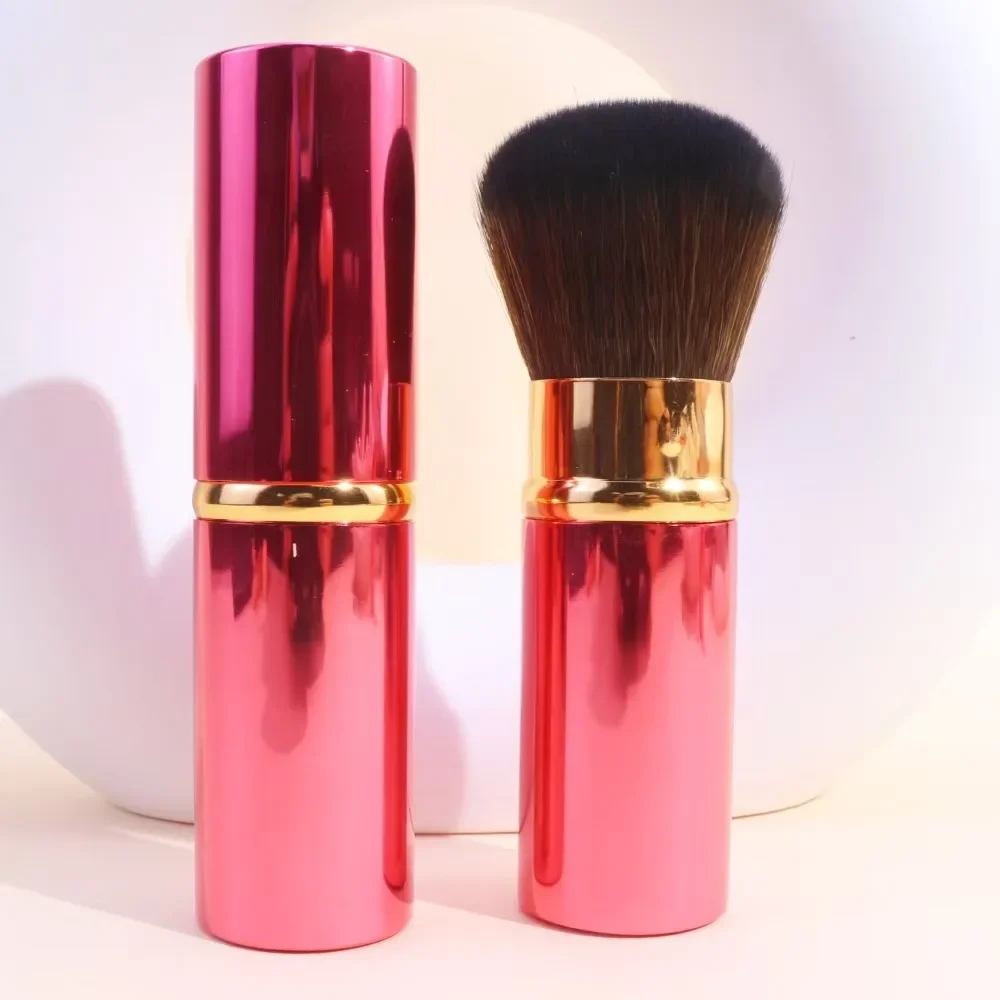 فرشاة كابوكي للوجه، فرش مكياج قابلة للسحب، بودرة أساس، مزج أحمر الخدود، أدوات تجميل، لون عشوائي #3